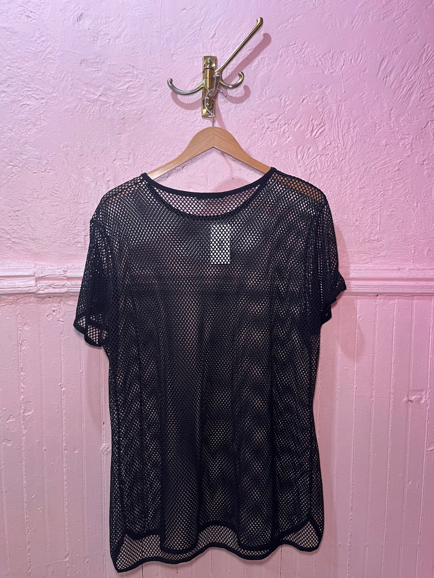 BOOHOO Black Fishnet Tunic