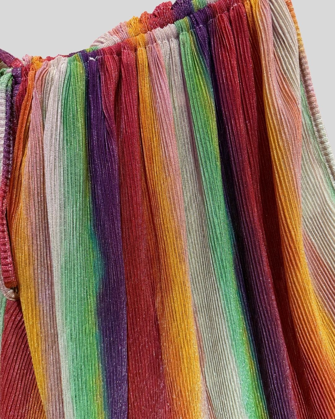 Never Fully Dressed NWT rainbow metallic one shoulder dress (20 fits 3x)