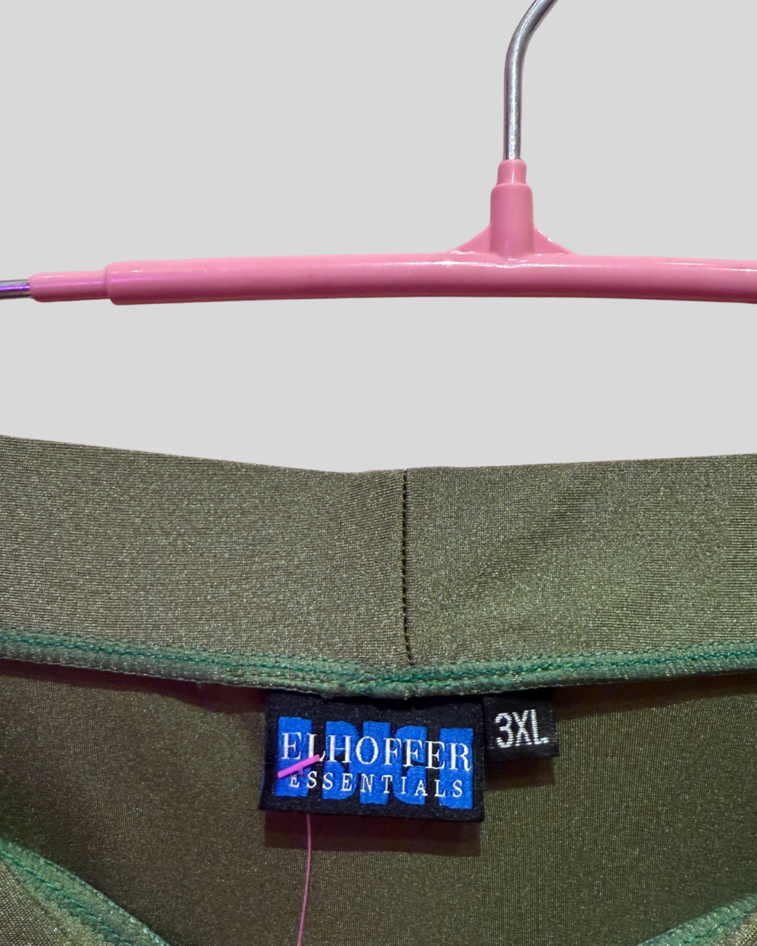 Elhoffer Olive Slinky Maxi Skirt With Pockets (3X)