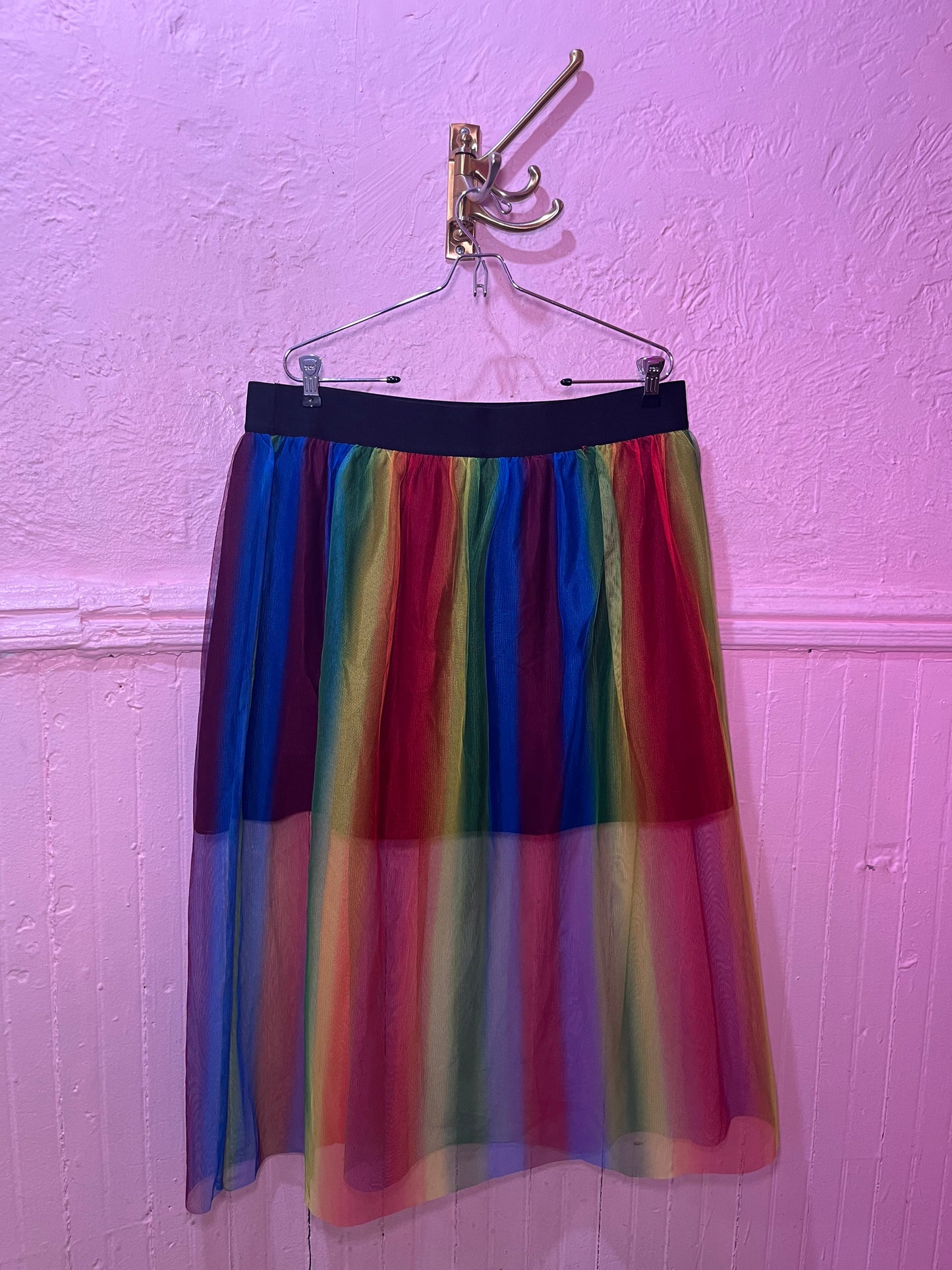 UNBRANDED Rainbow Mesh Tulle Skirt