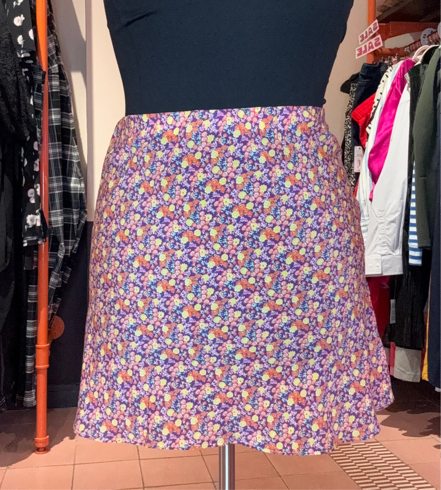 Wray Floral Silk Skirt (3x)