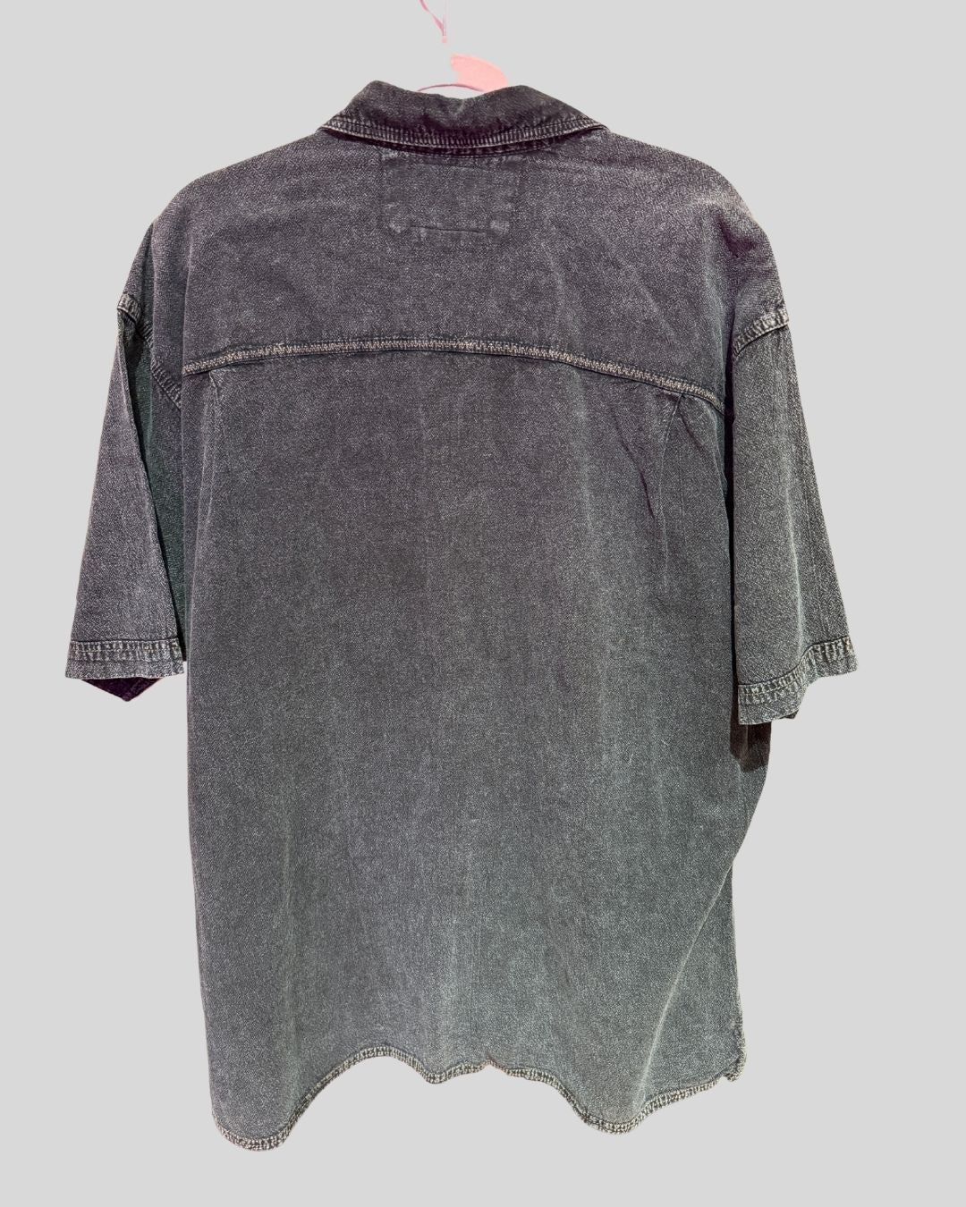 Vintage Farthest Point black wash button down (2X)