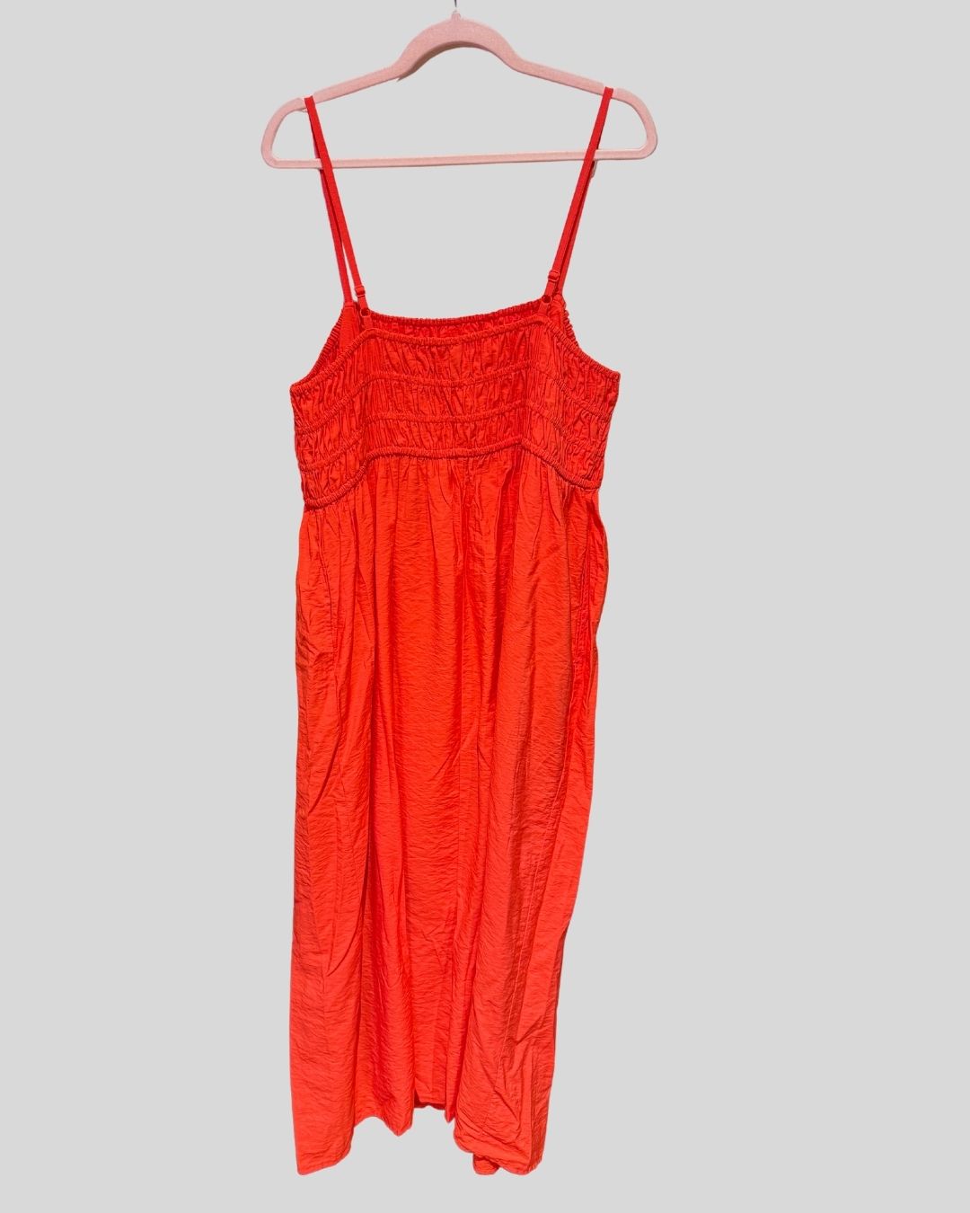 A New Day Orange Shirred Cami Dress (XXL)