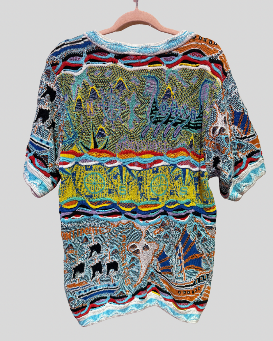 VINTAGE Coogi Multicolor Boat Motif Sweater (L)