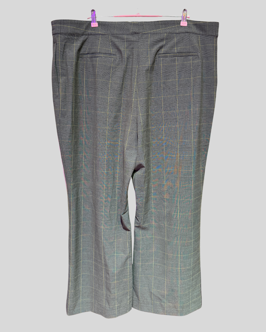 Pari Passu Grey Plaid Pants (46W)