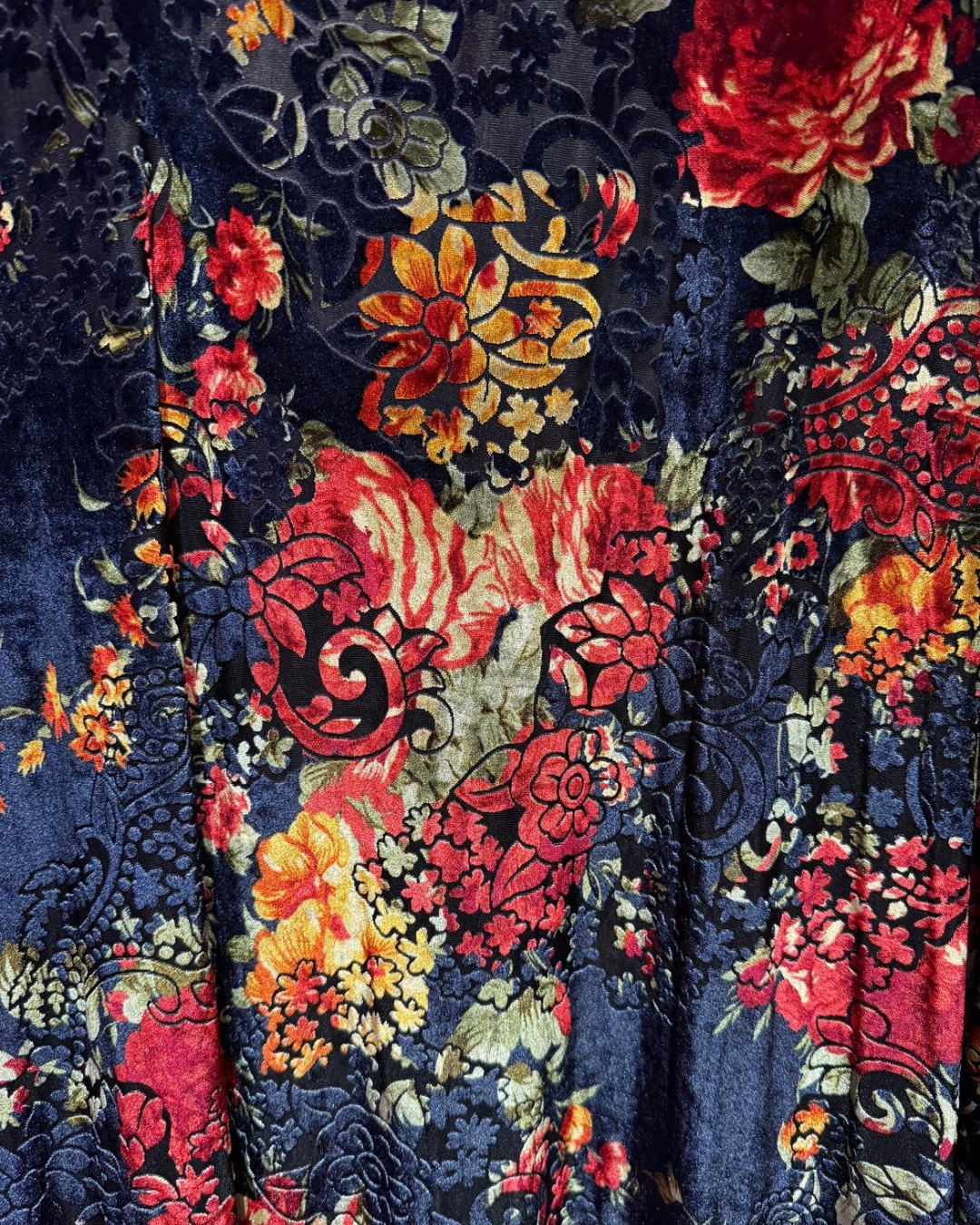 Impish Lee Velvet Floral Robe/Duster (3X)