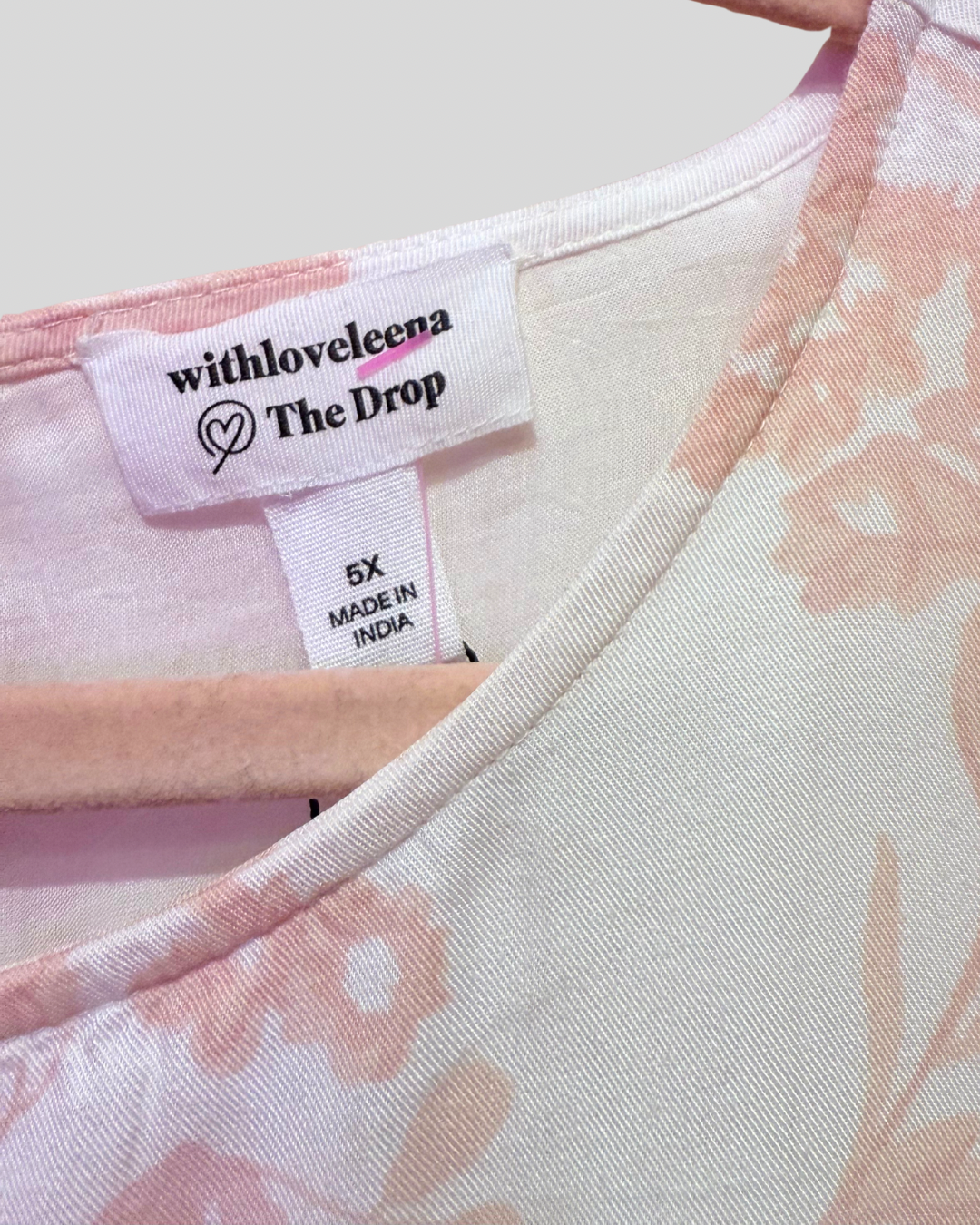 WithLoveLeena X The Drop NWT White and Pink Floral Maxi Dress (5X)