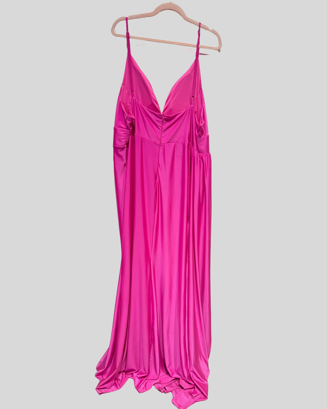 Faeriesty Hot Pink Dramatic High Slit Dress (5X fits 26)