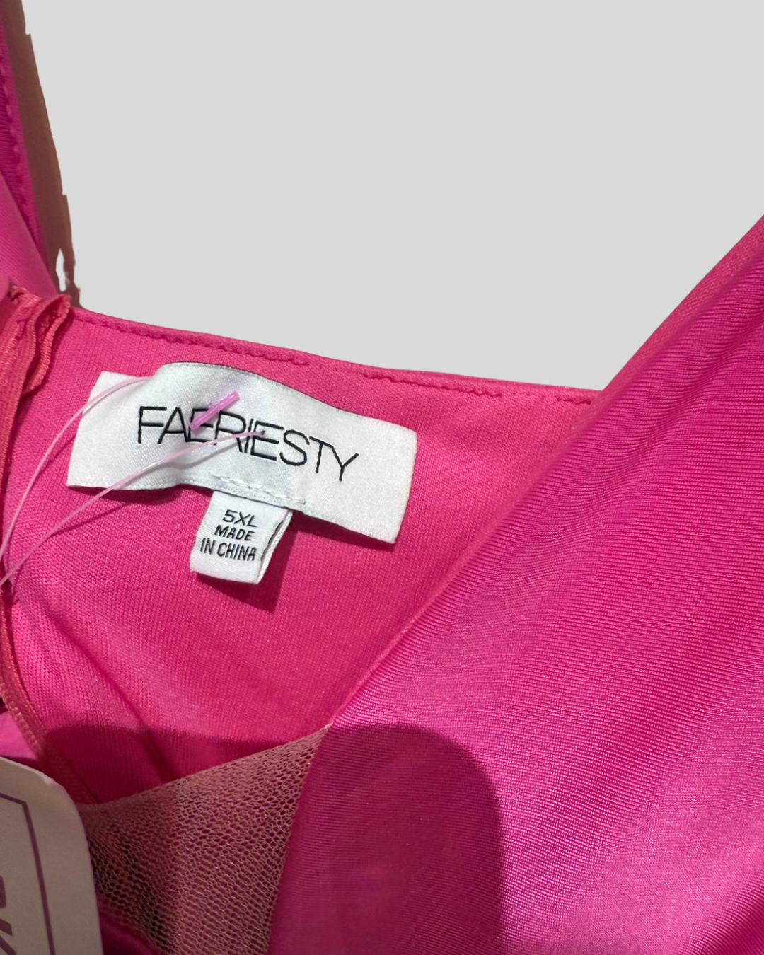 Faeriesty Hot Pink Dramatic High Slit Dress (5X fits 26)