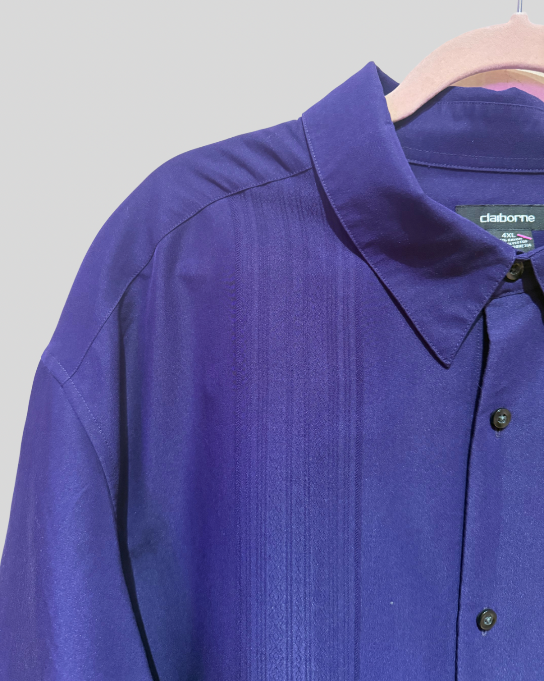 Vintage Claiborne Purple Short Sleeve Button Down (4X)