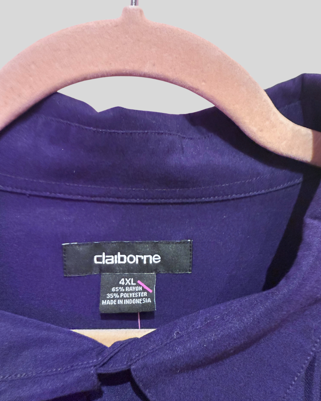 Vintage Claiborne Purple Short Sleeve Button Down (4X)