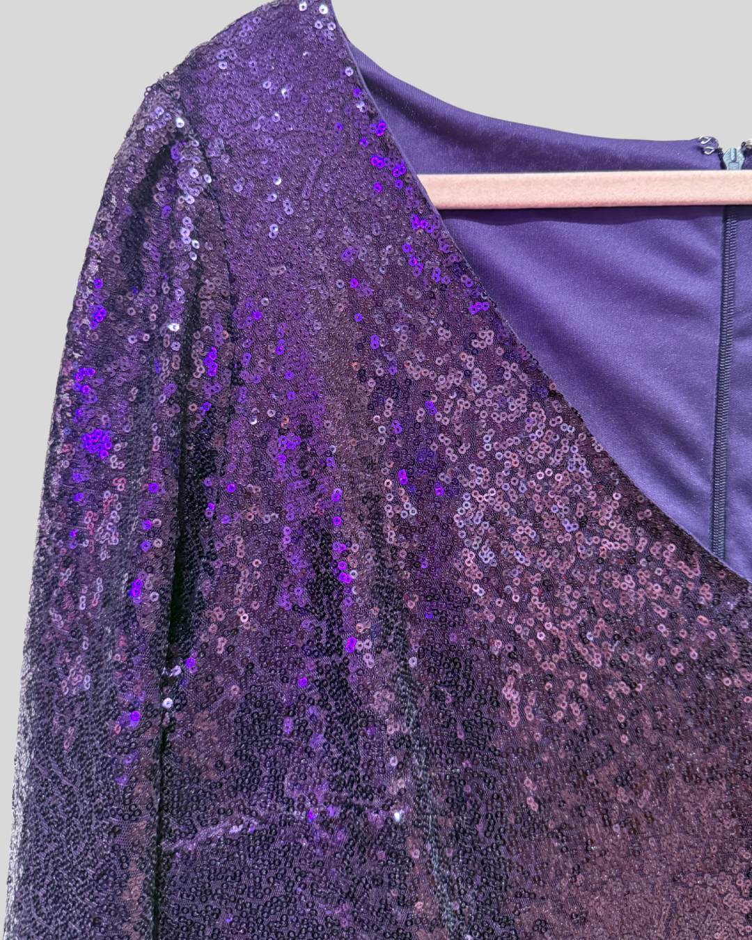ELOQUII NWT Purple Sequin and Scuba Peplum Dress (22)