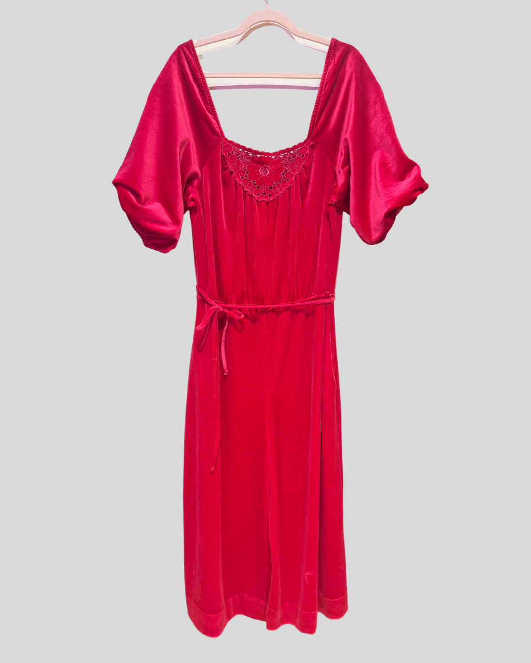 Vintage Sears At Home Wear Union Made Velvet Jumpsuit (L)