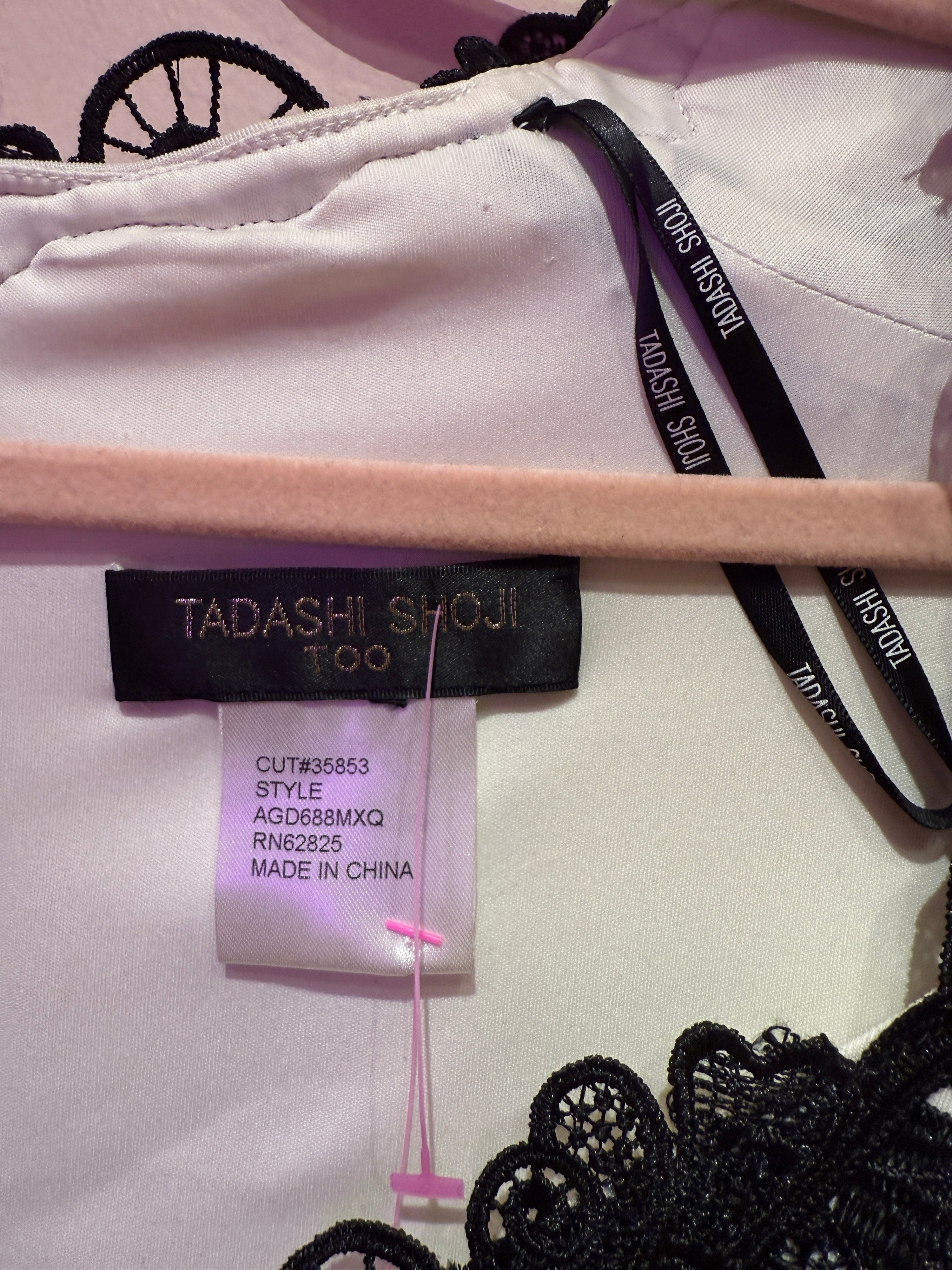 Tadashi Shoji Too Black Lace Combo Fabric Dress (2/3X)