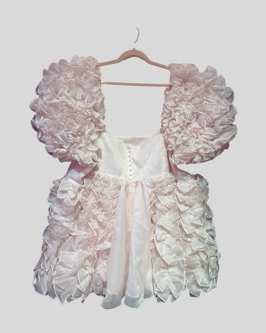 Selkie Baby Pink Ruffle Puff Dress (6X)