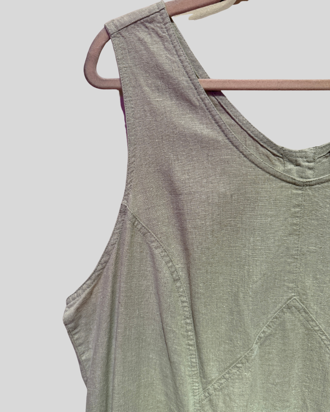 Vintage Venezia Tan Linen Blend Dress (14/16)