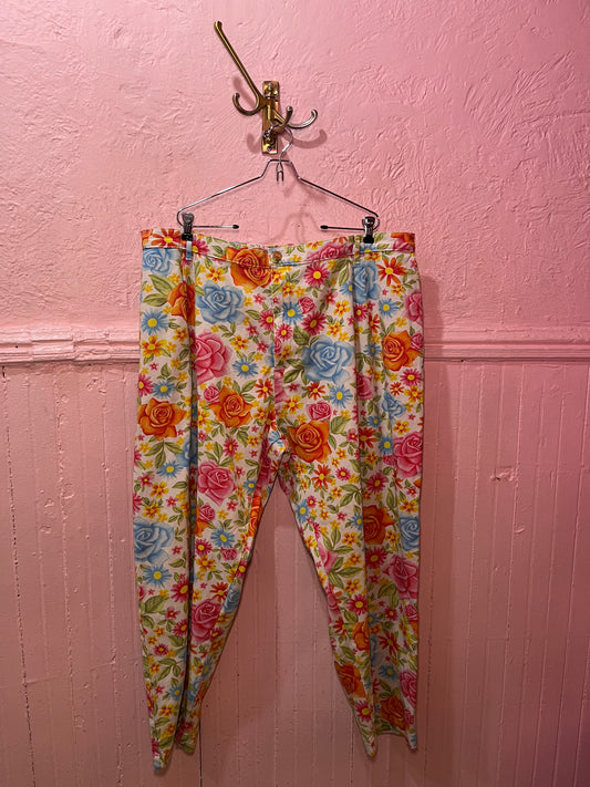 BIG BUD PRESS Mixed Floral Trousers