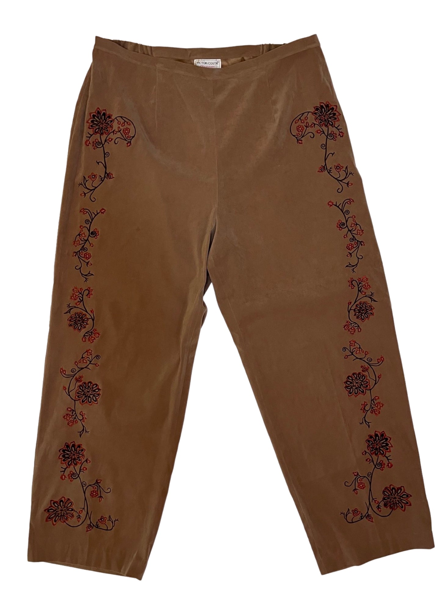 Faux Suede Fall Trousers
