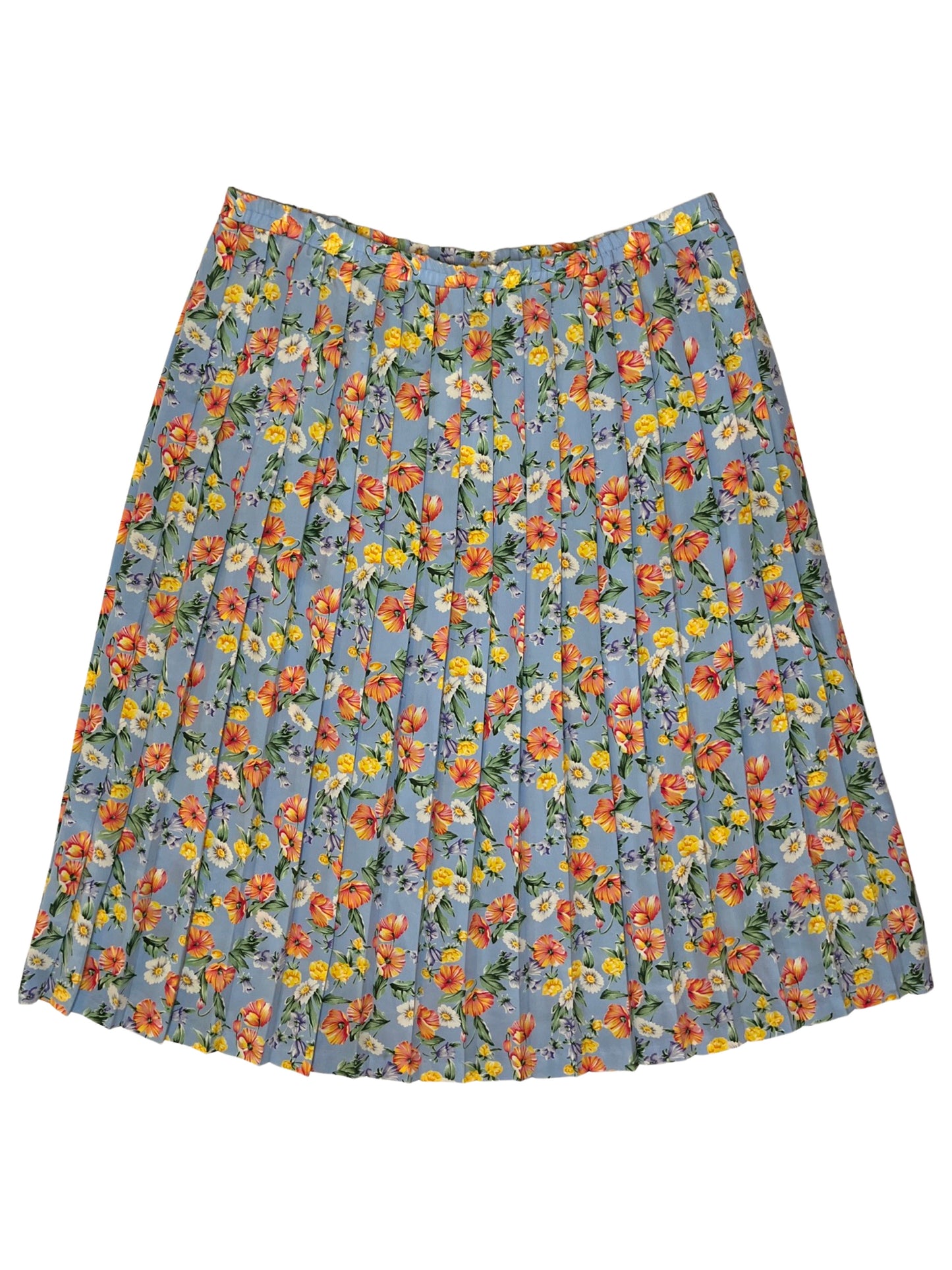 Baby Blue Wildflower Maxi Skirt