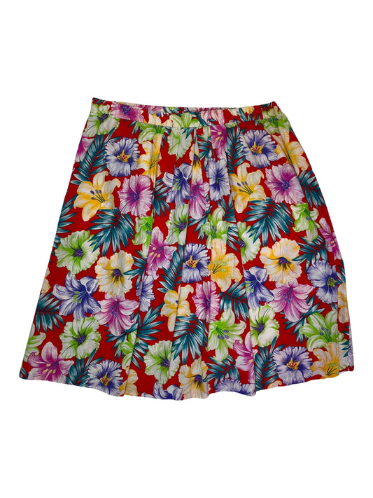 Multicolor Floral Midi Skirt