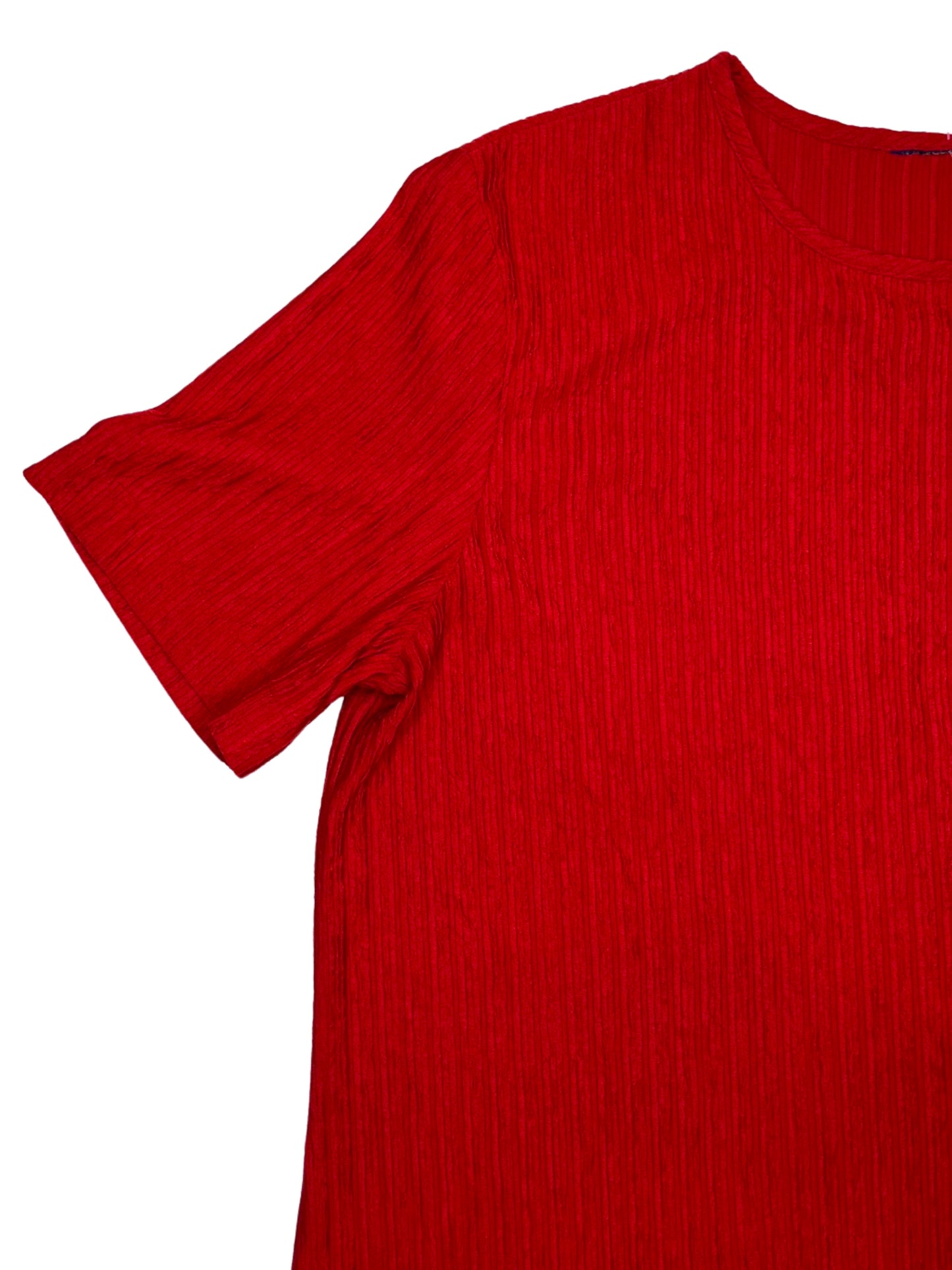 Red Crinkle T-Shirt
