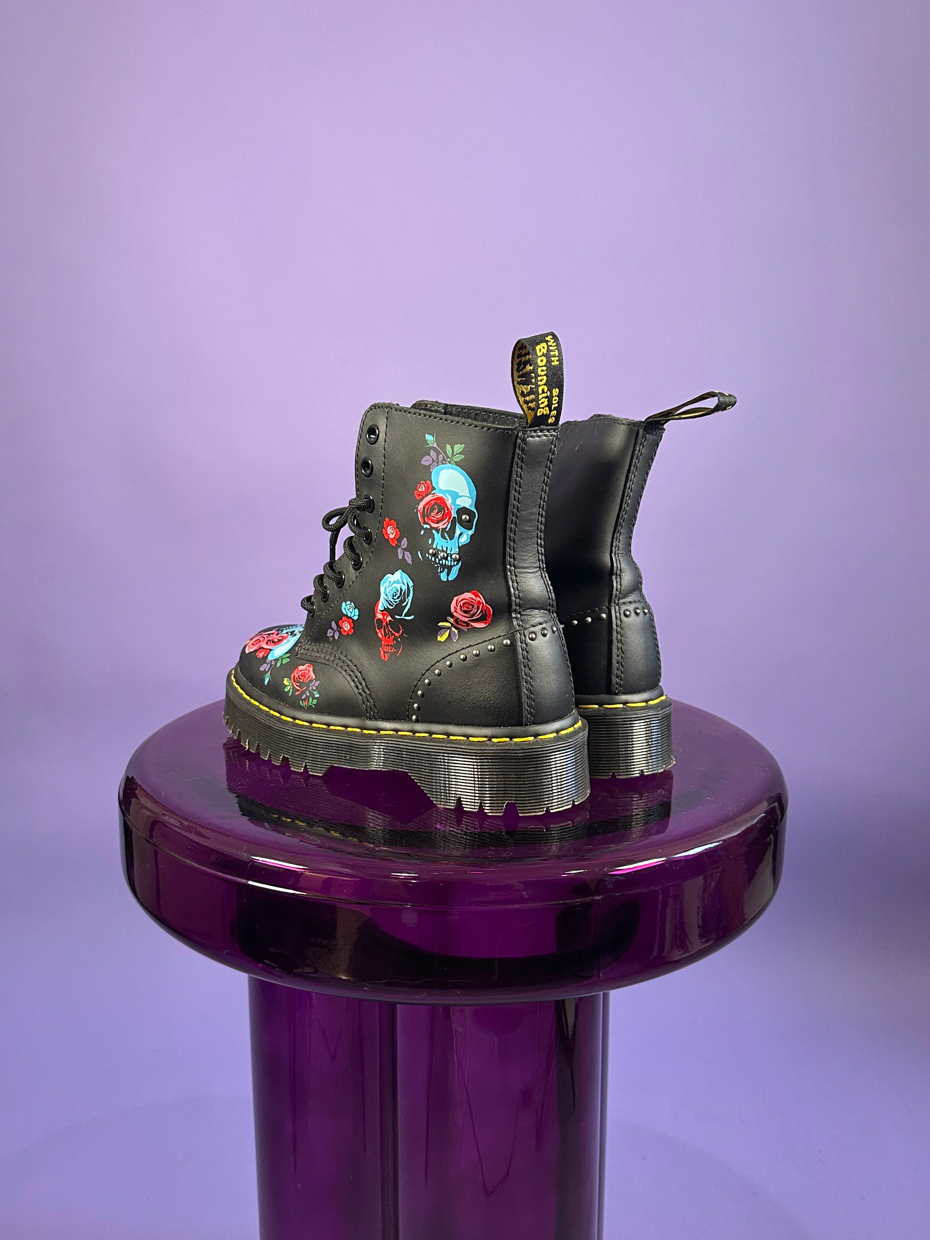 Dr. Martens Platform Skull Hearts Boots (5W)