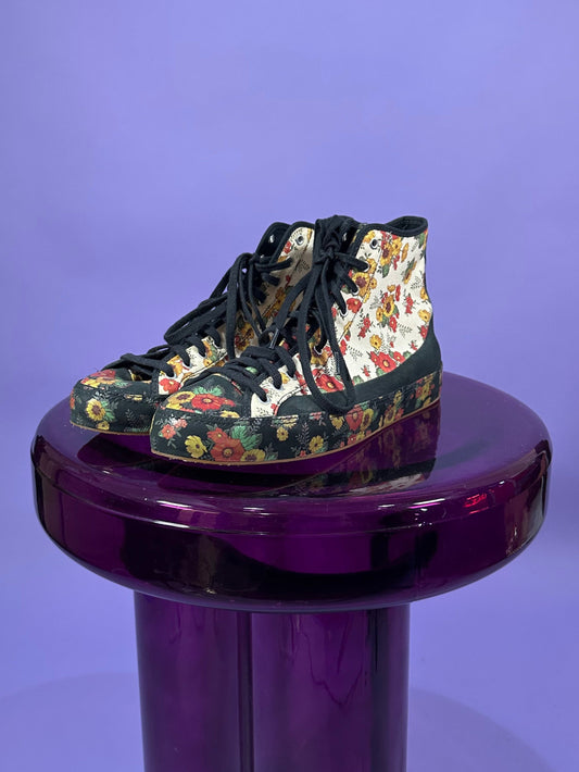 Converse Floral High Top Sneakers (9.5)