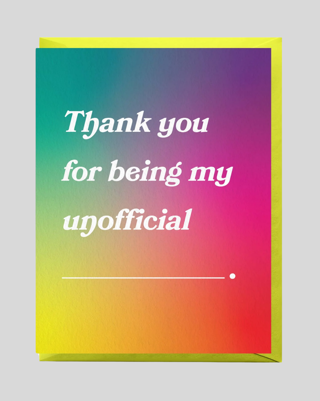 Fill In The Blank Thank You Card