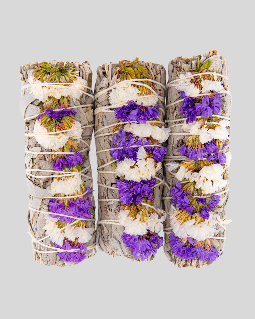 Purple Sinuata Flower with White Sage Bundles