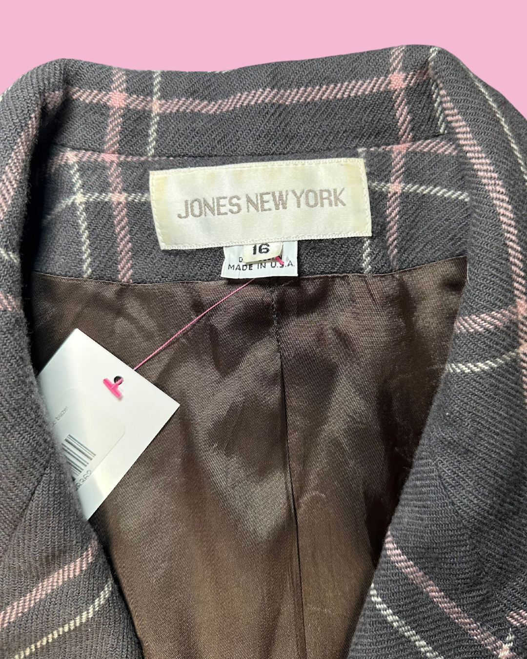 Vintage Wool Jones NY Plaid Blazer (16)