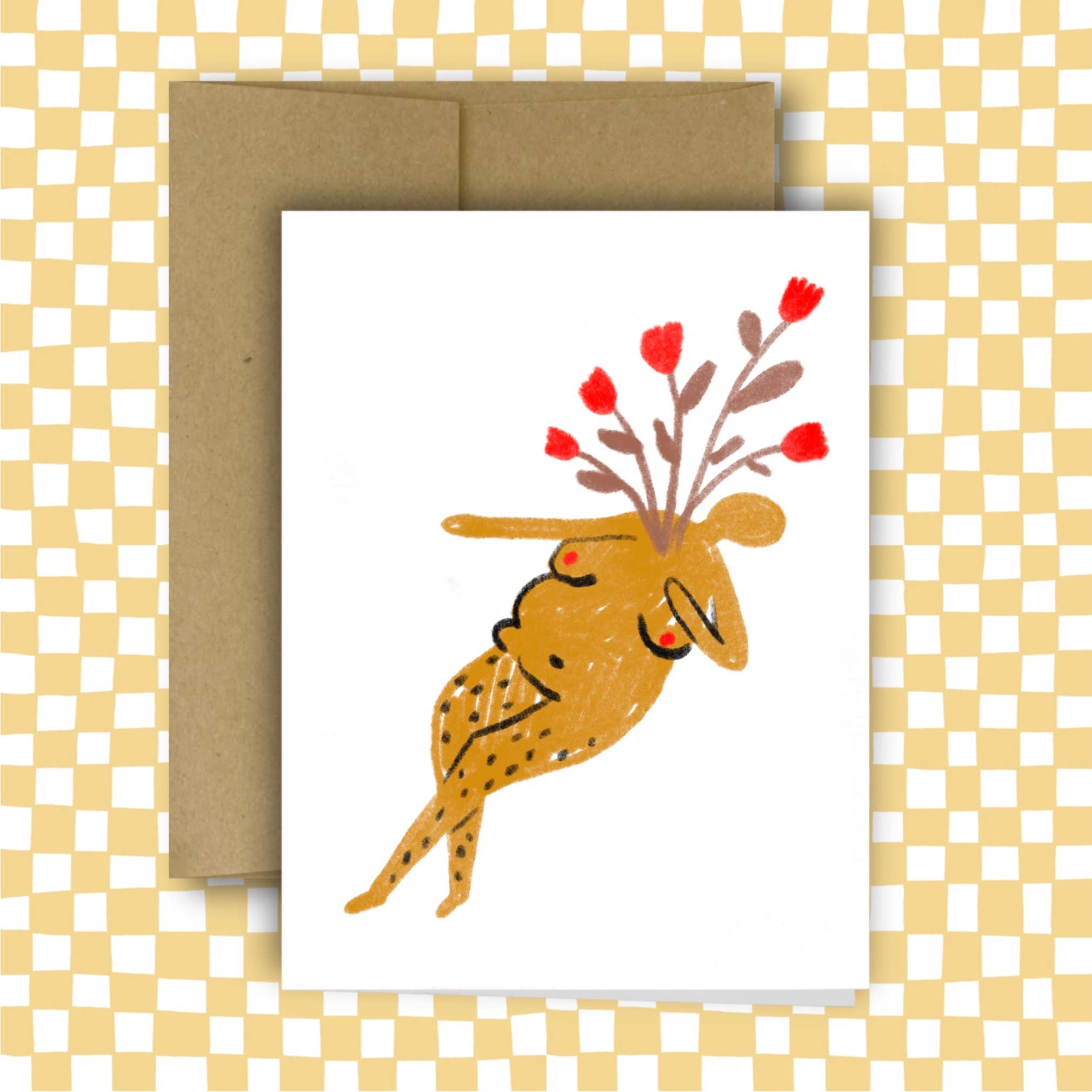 FLOWERS FROM THE HEART Greeting Card