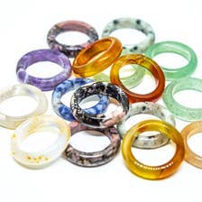 Crystal Gemstone Band Ring Size 8 20pcs Lot