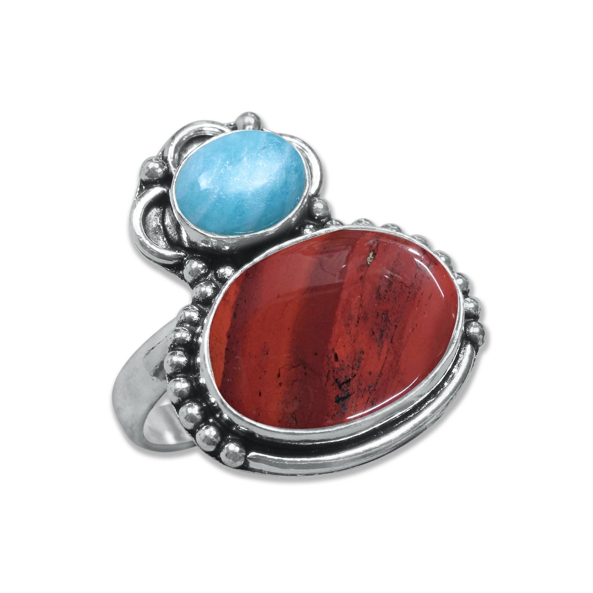 Multi-Stone Rings – Silver-Plated, Handmade, Boho Gemstone Combinations (US Sizes 6–10, Non-Adjustable) | Wholesale: 10 Rings