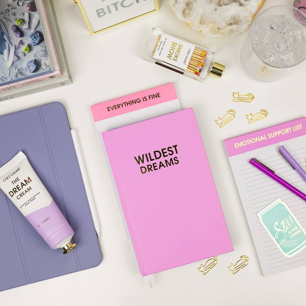 Wildest Dreams - Hardcover Daily Journal - Bright Lilac
