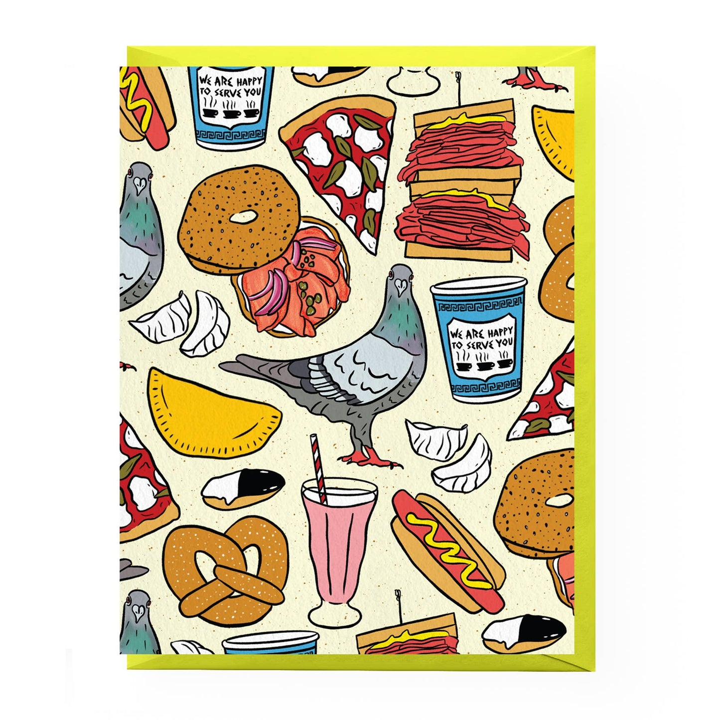 Boss Dotty Paper Co - New York City Patterned Greeting Card: Single Card