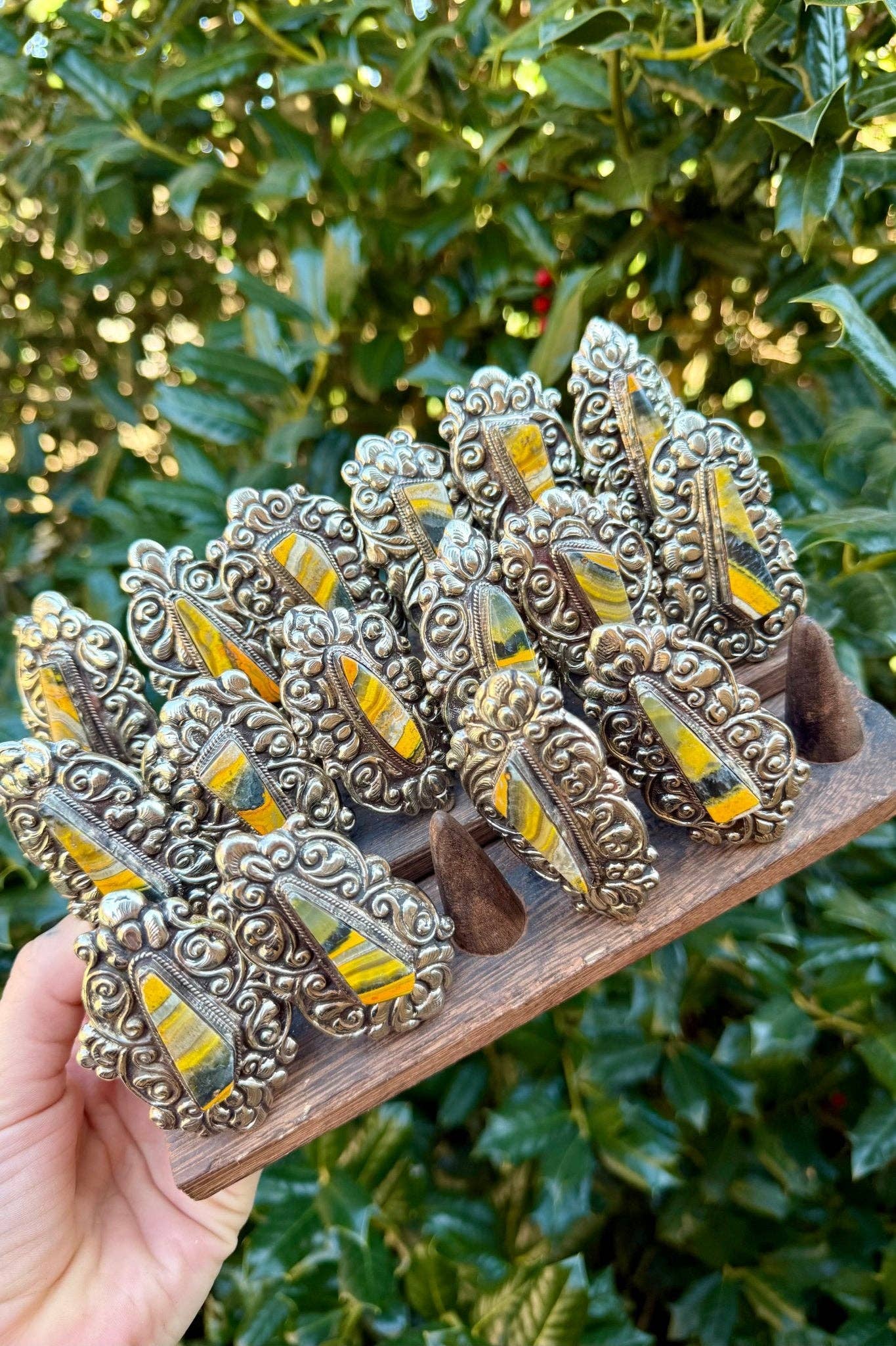 Epic Bumble Bee Jasper Statement Ring: 10