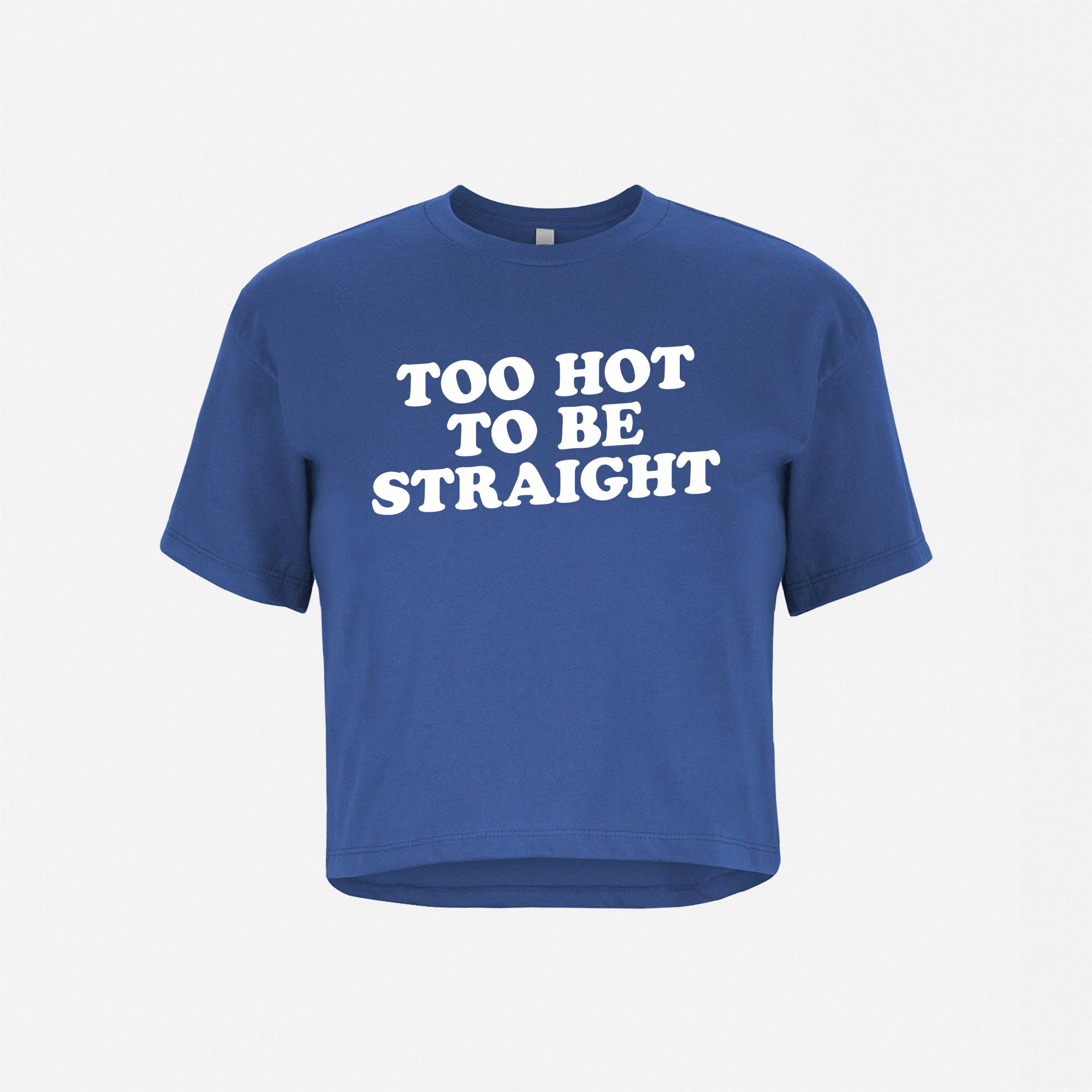 Too Hot To Be Straight Crop Top Tee: Pink / 2XL