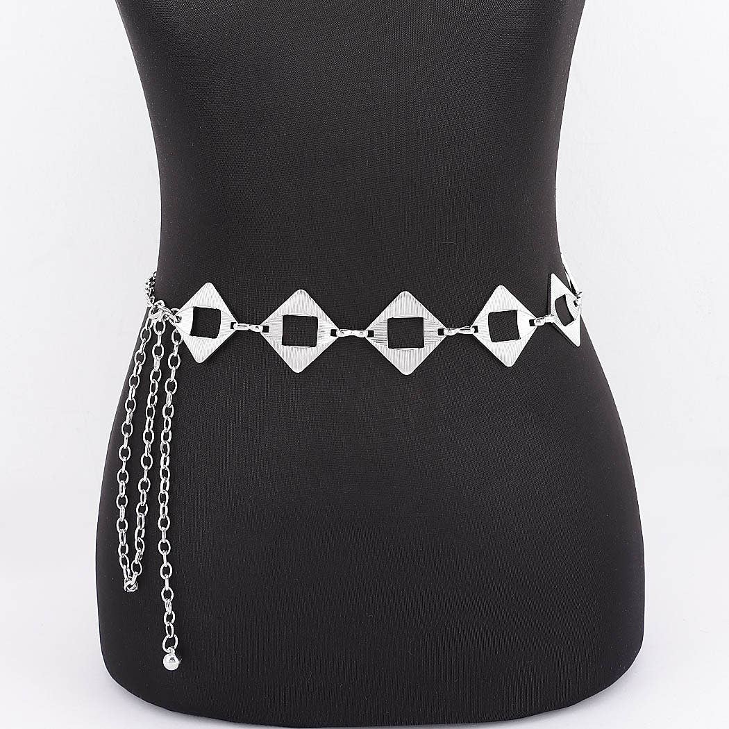 Diamond Cutout Link Waist Chain: GSL