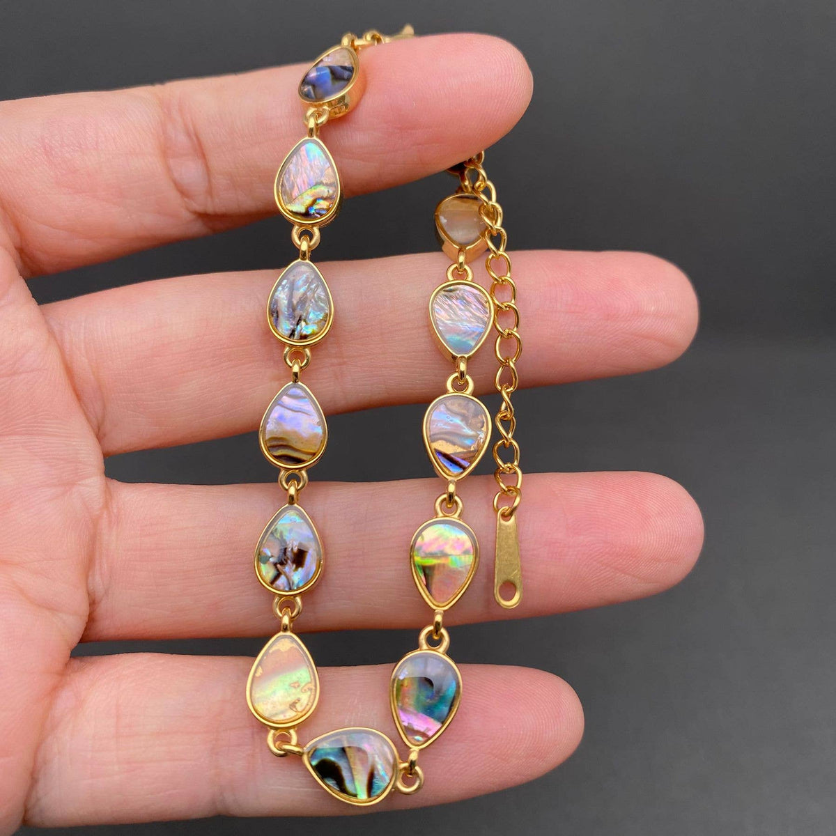 Geometric Shell 18K Gold Plated Stainless Steel Bracelet - FGS: C1