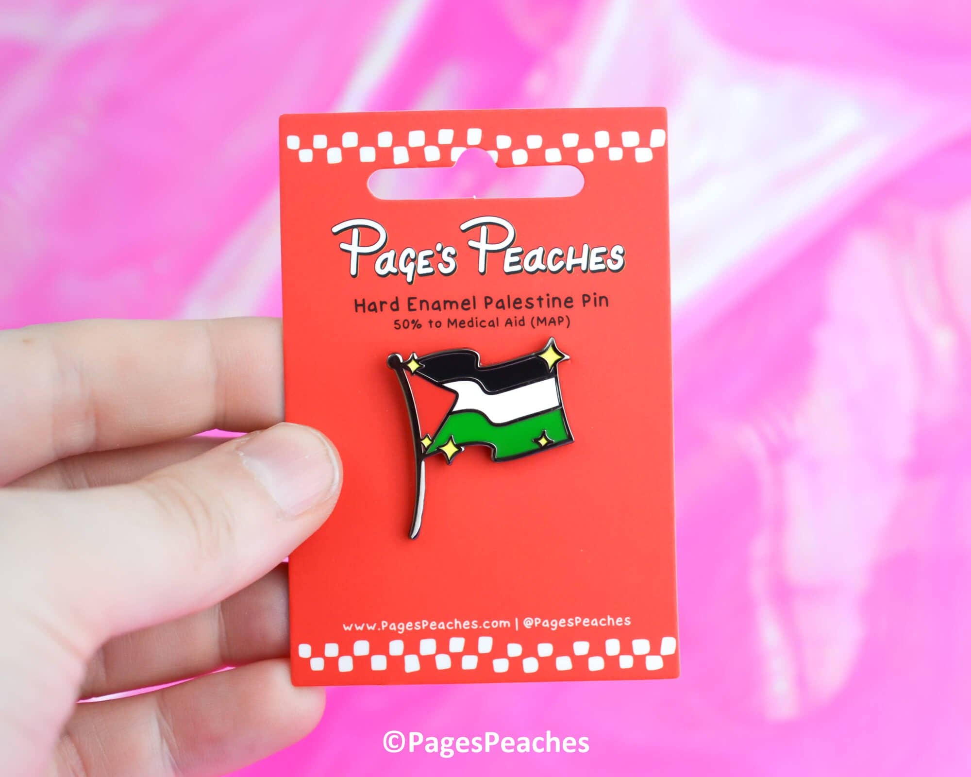 Hard Enamel Palestine Flag