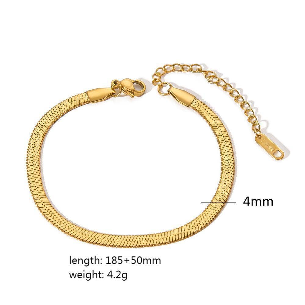 Multi Style 18K Golden SS bracelet Chain DIY Accessories-FGS: J