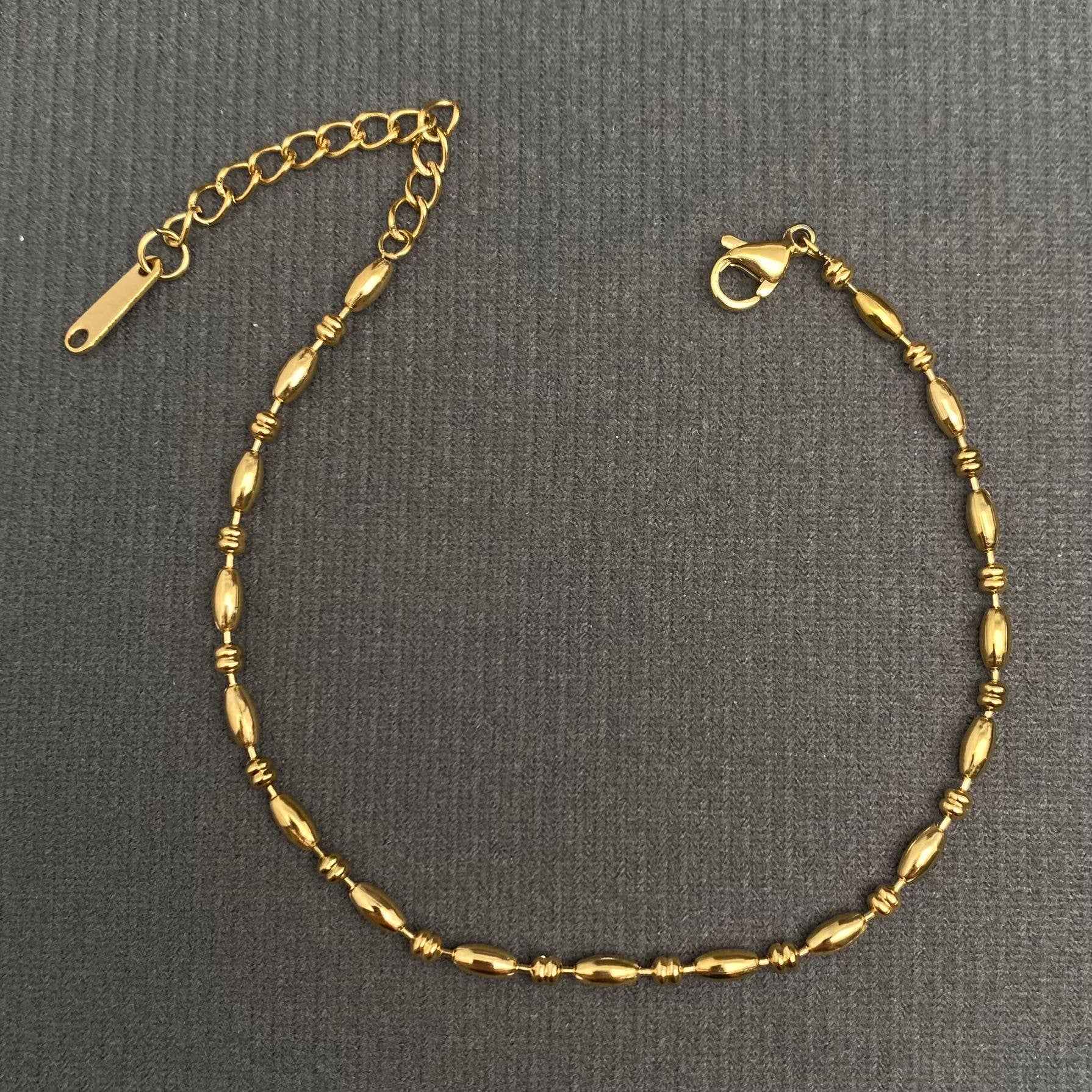 Glossy 18K Gold Plated Stainless Steel chain  Bracelet - FGS