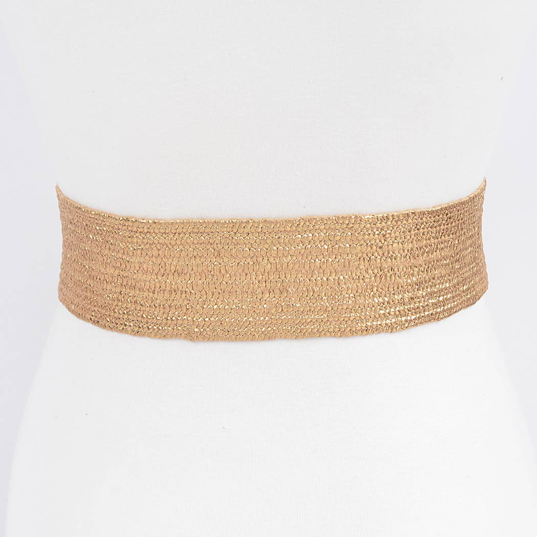 Wide Metal Twist Frame Buckle Plus Size Belt
HB8552: GD