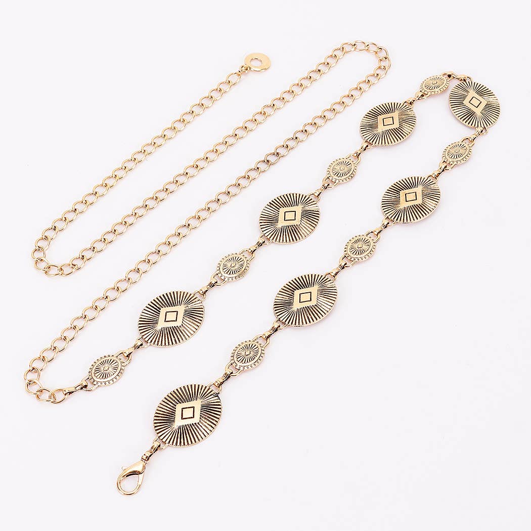 Vintage Metal Chain Plus Size Belt: GD