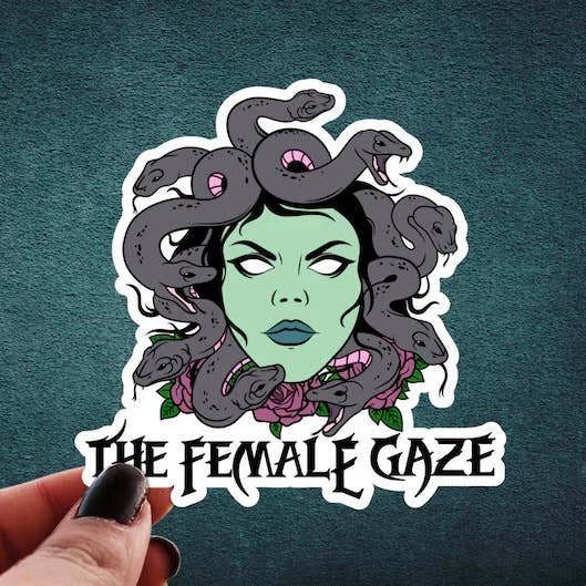 Medusa Sticker - The Female Gaze - Feminist Leftist Decal: 2"