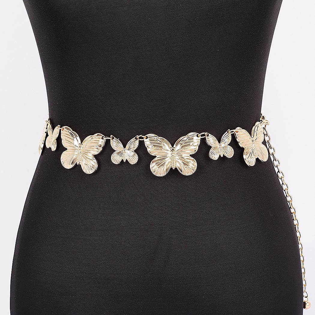 Multi Butterfly Chain Belt: GD