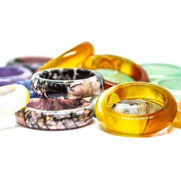 Crystal Gemstone Band Ring Size 9 20pcs Lot