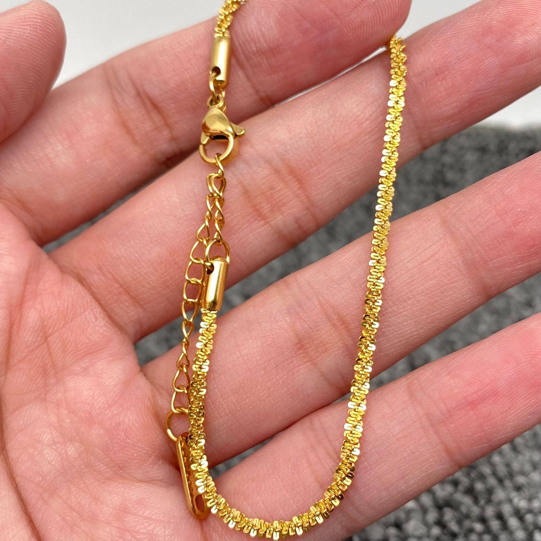 Multi Style 18K Golden SS bracelet Chain DIY Accessories-FGS: G