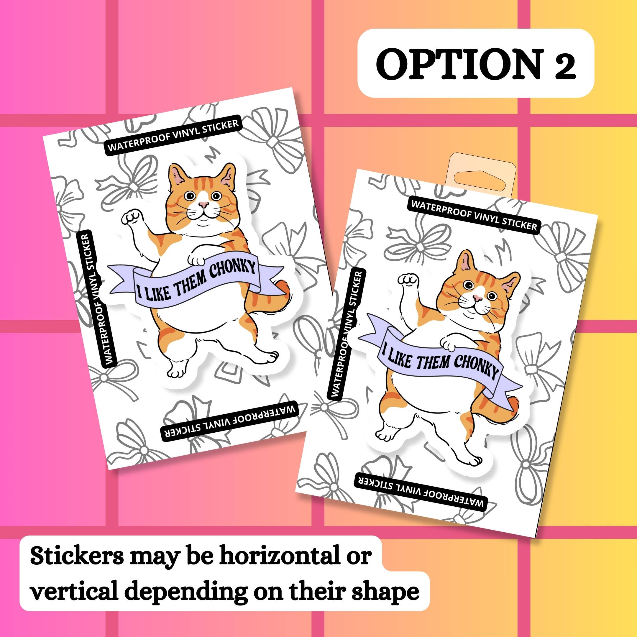 Orange Chonky Cat Sticker