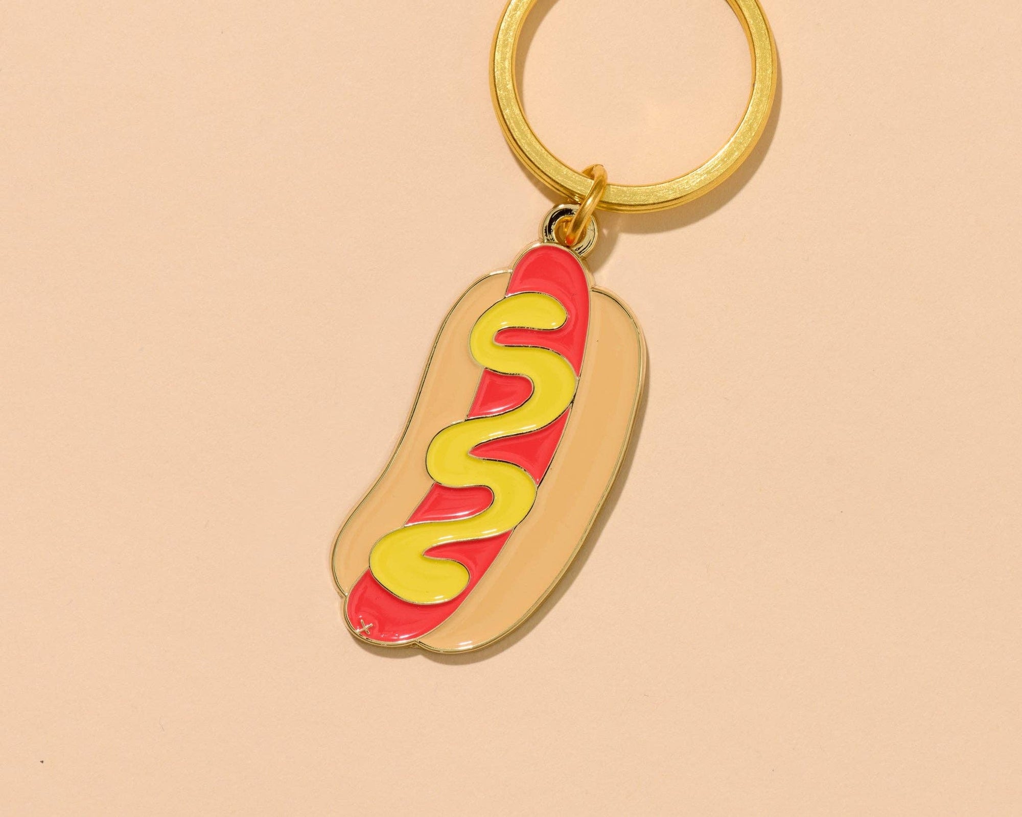 Enamel Keychain & Bag Charm—Hot Dog